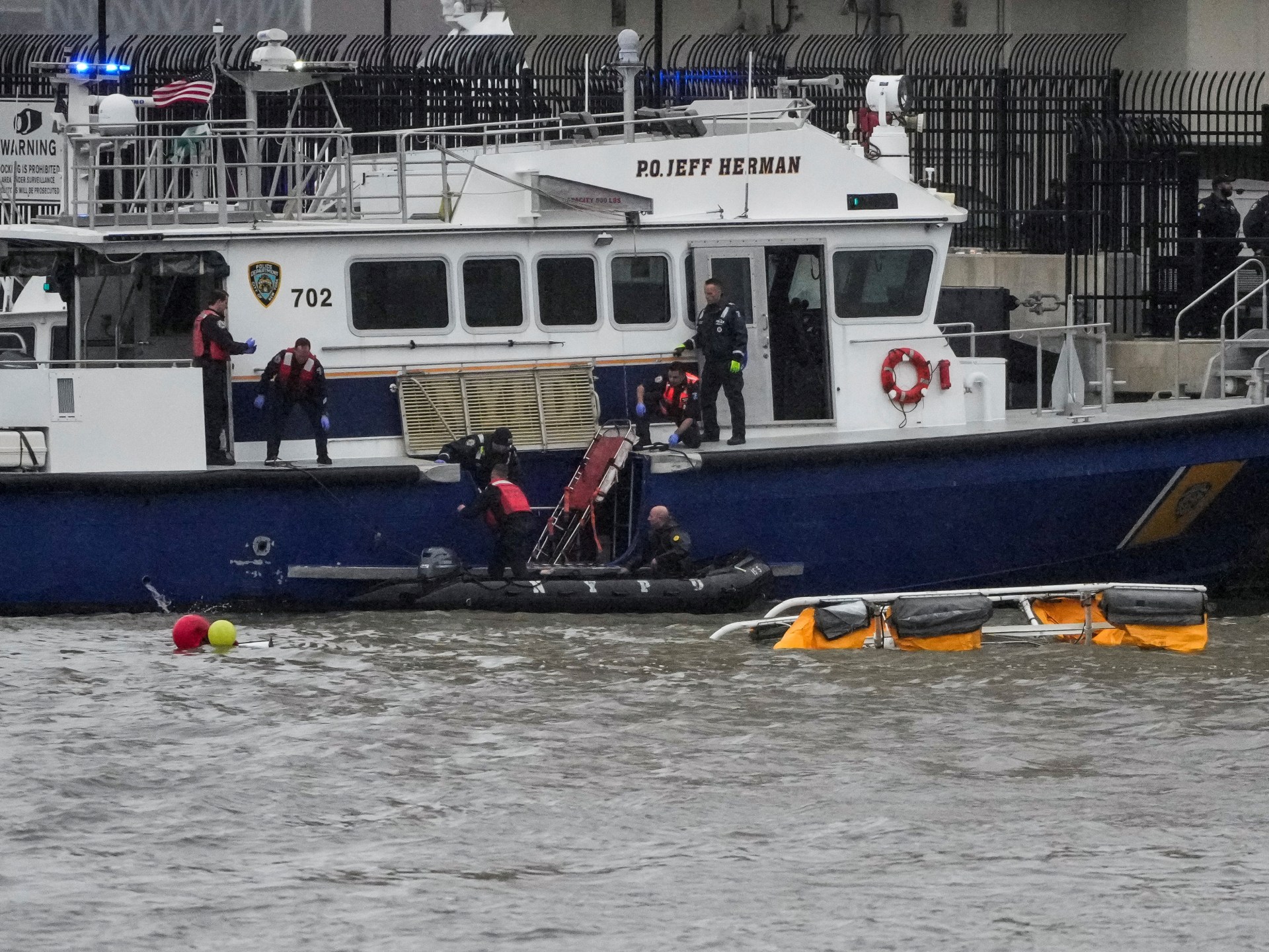 Six killed after helicopter crashes in New York’s Hudson River