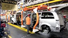 ‘A stab in the back’ – car workers in Canada hit out at US over tariffs