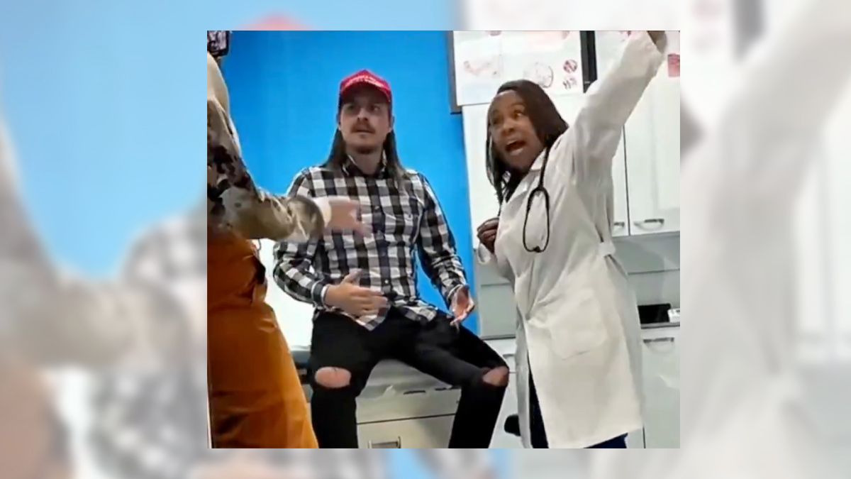 Video of Black female doctor denying white male patient care over his MAGA hat was staged