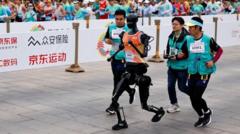 China races robots against humans in Beijing half marathon