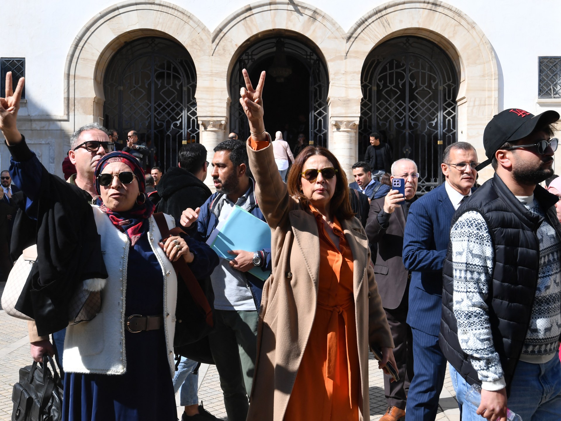 Tunisian court hands opposition figures lengthy jail terms