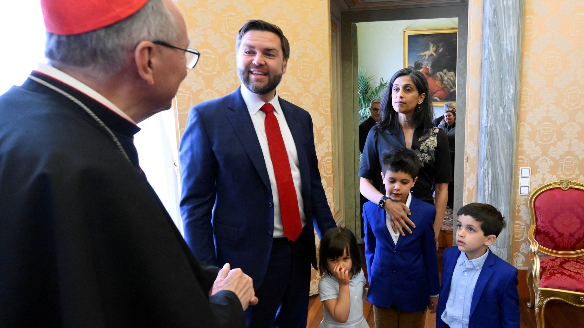 JD Vance meets with the Pope during visit to Rome