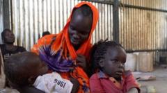 The mother and children trapped between two conflicts