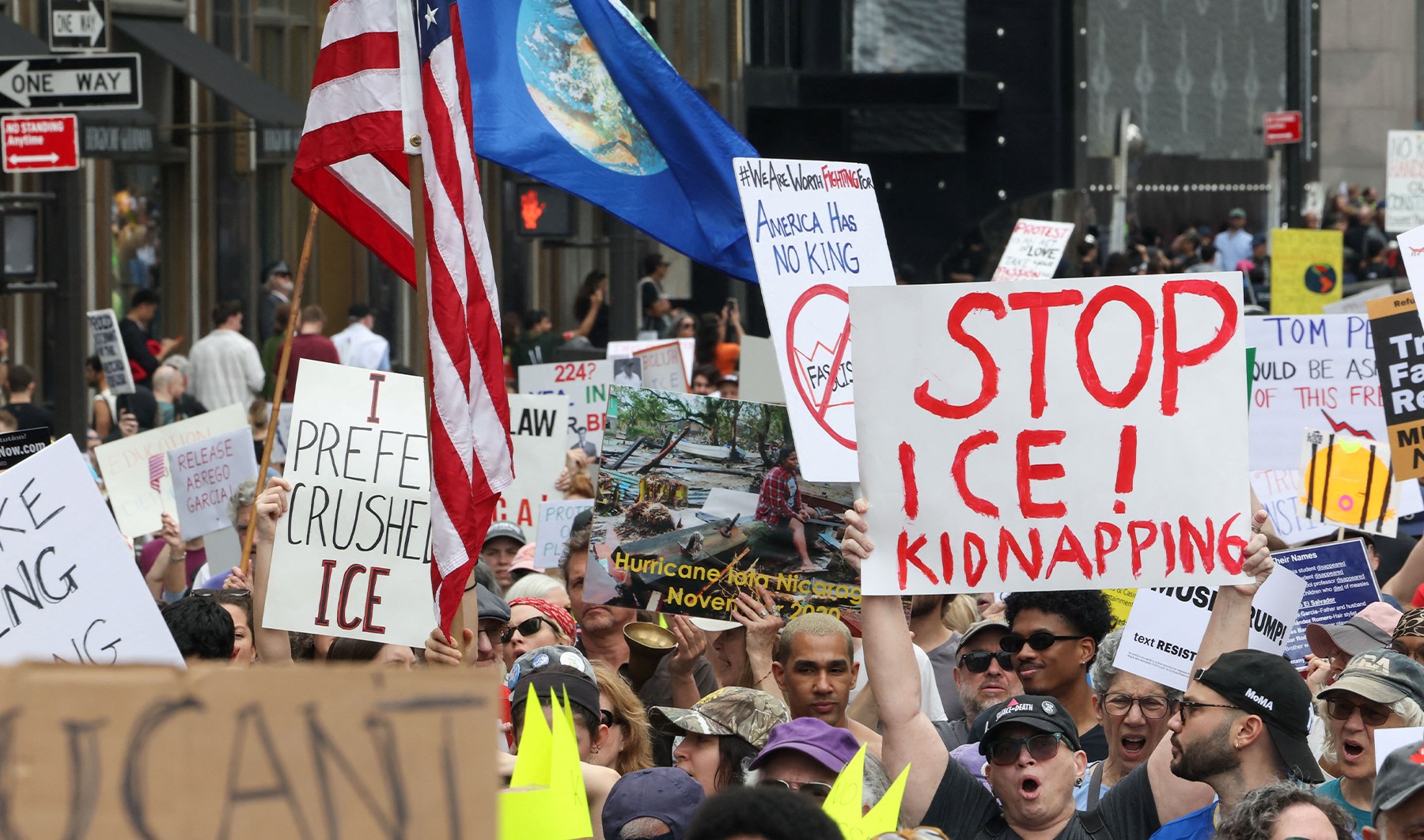 Anti-Trump demonstrations sweep across the US