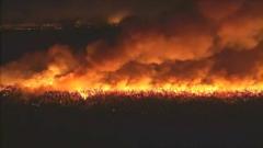 Residents flee as wildfire burns in New Jersey
