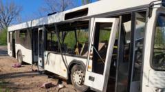 Nine killed in Russian attack on Ukraine bus