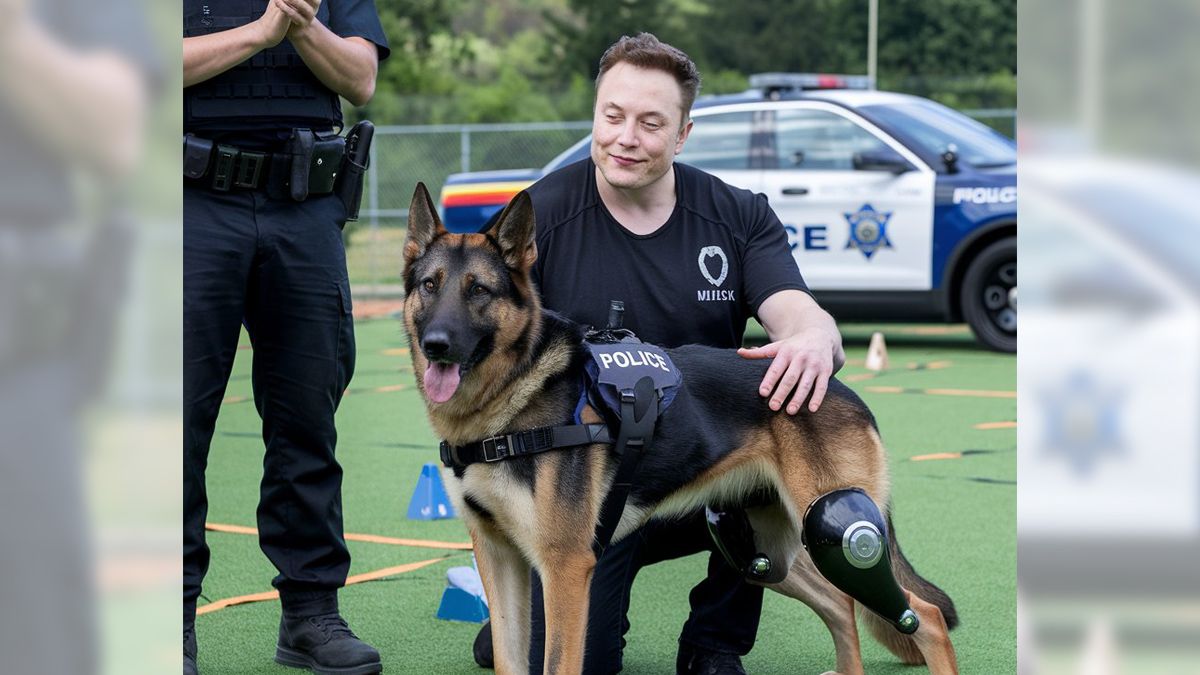 Elon Musk didn’t fund robotic legs for injured police dogs