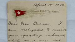 Titanic survivor’s letter sold for £300,000 at auction