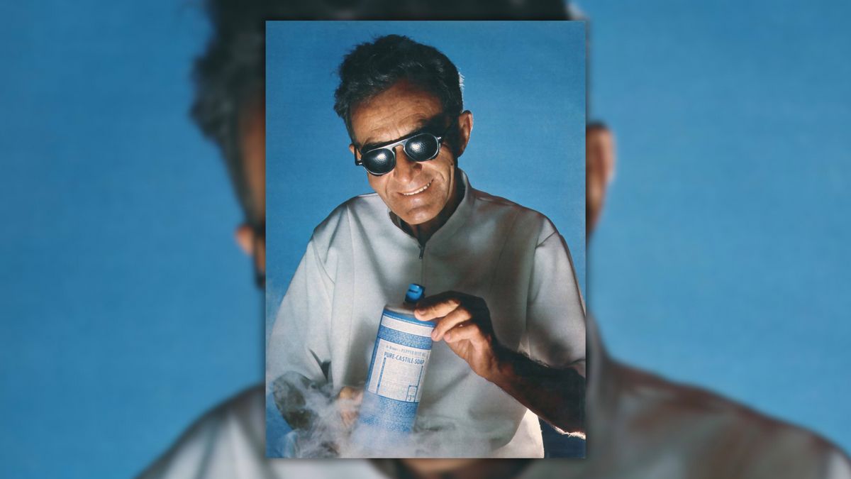 Yes, photo shows Dr. Bronner’s Magic Soap founder Emanuel Bronner
