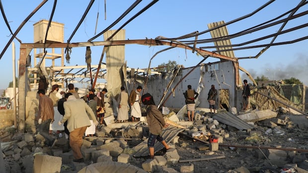 Houthis blame U.S. for airstrike they say killed at least 68 people at migrant detention centre