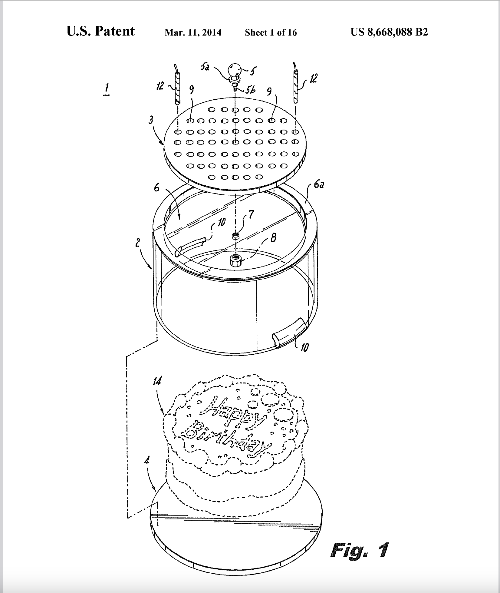 Birthday Cake Germ Shield