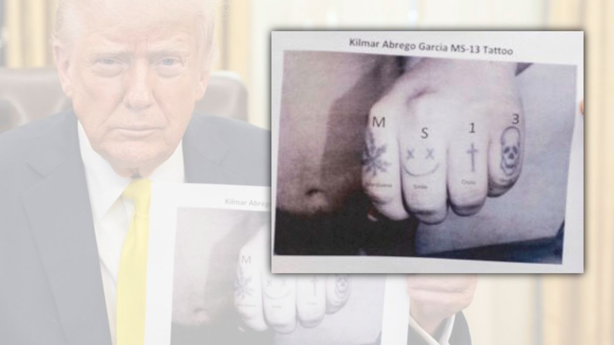 Trump’s photo of Abrego Garcia’s tattoos was edited; no proof symbols are gang-related
