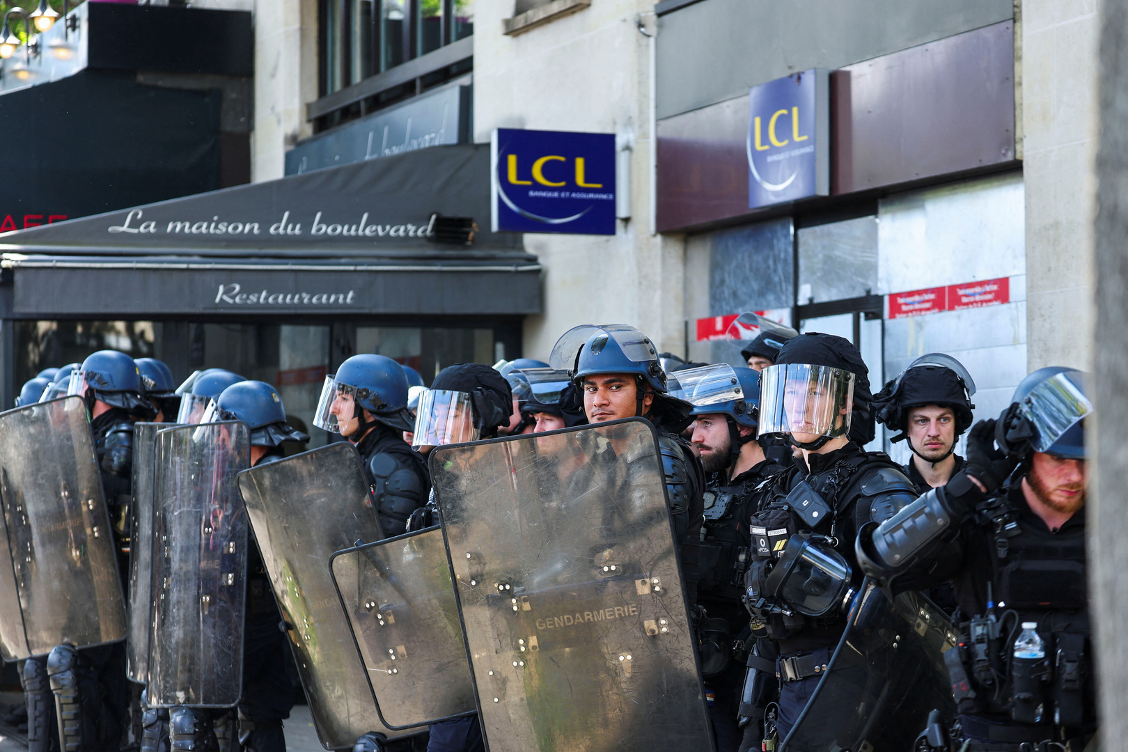 Clashes between police and May Day demonstrators in Paris