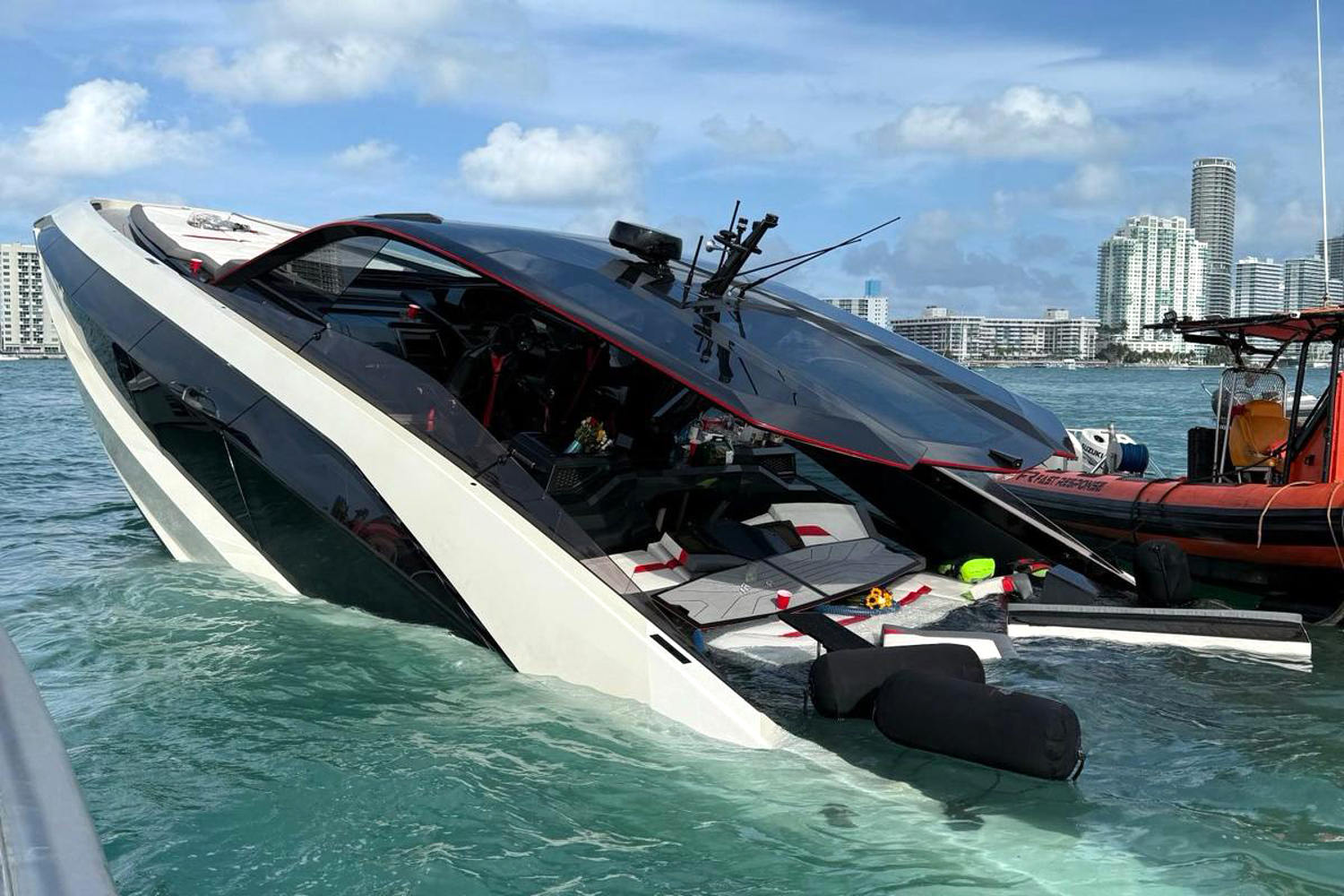 Yacht packed with social media influencers nearly sinks off Miami Beach