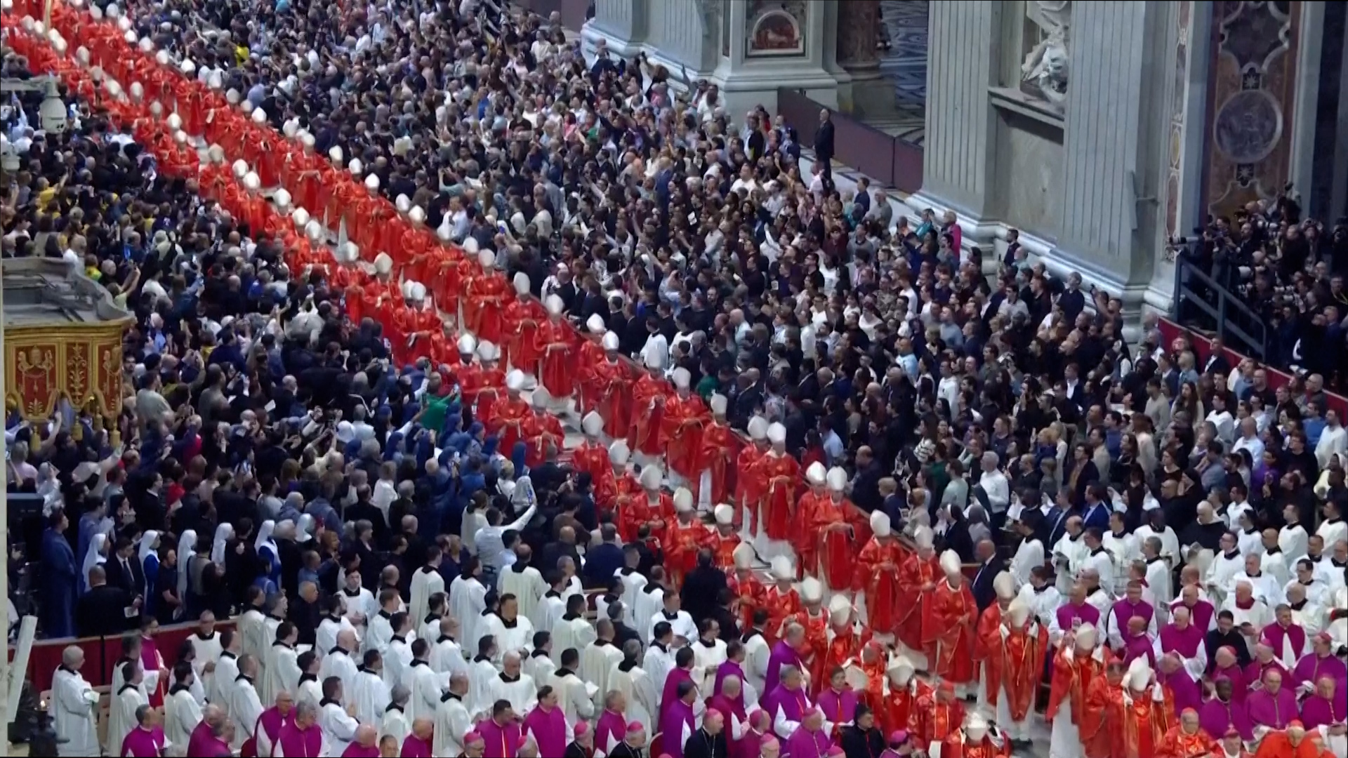 Cardinals attend mass before conclave to choose new pope