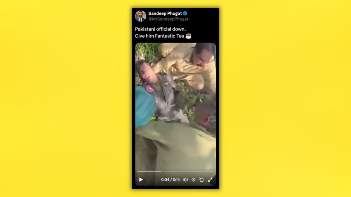 Purported video of wounded ‘Pakistani official’ is unrelated to India-Pakistan conflict
