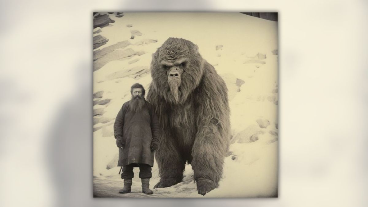 Fake photo purports to show the ‘real size’ of a bear-like animal
