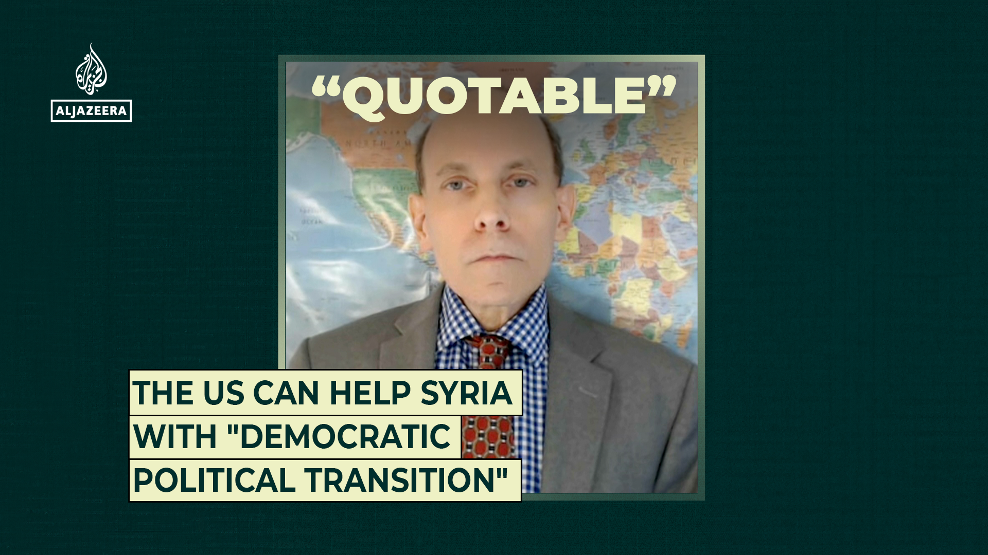 The US can help Syria with “democratic political transition”