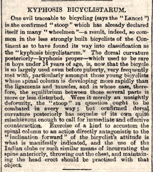 Kyphosis Bicyclistarum