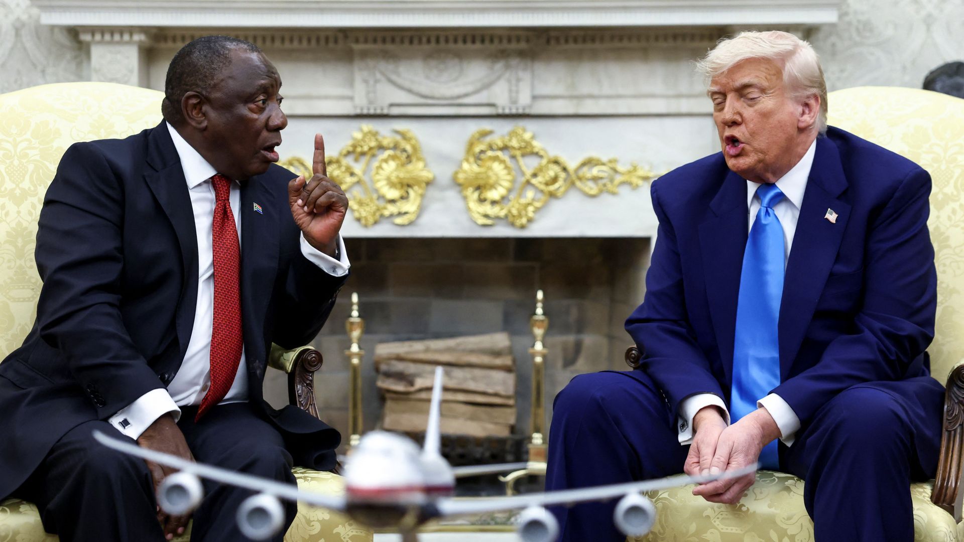 Trump ambushes South African president at White House meeting