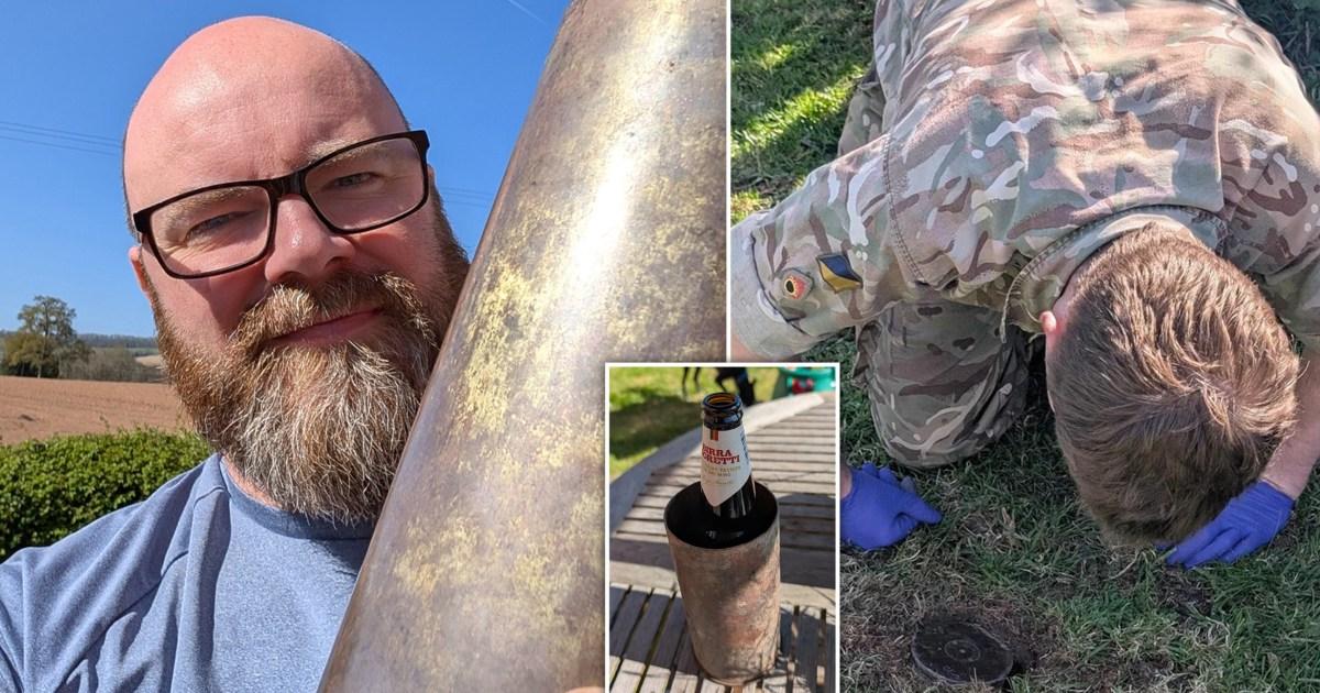 Man plans to use World War II bomb found in his garden as beer cooler