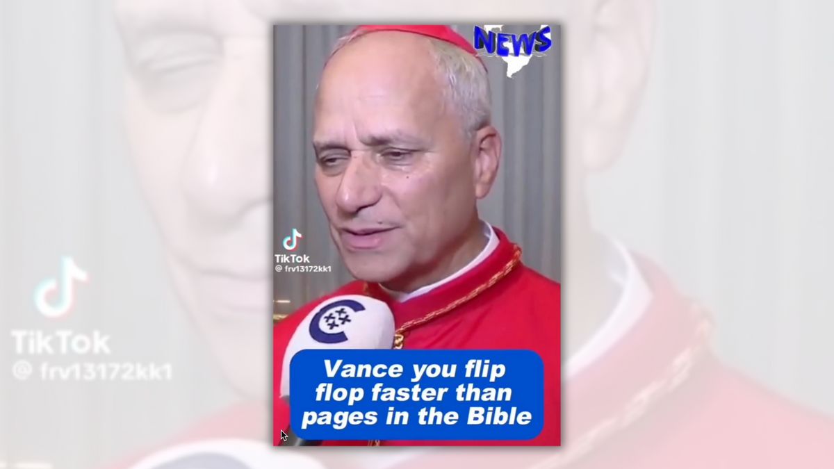 Pope Leo XIV didn’t say JD Vance ‘flip-flops faster than pages in the Bible’