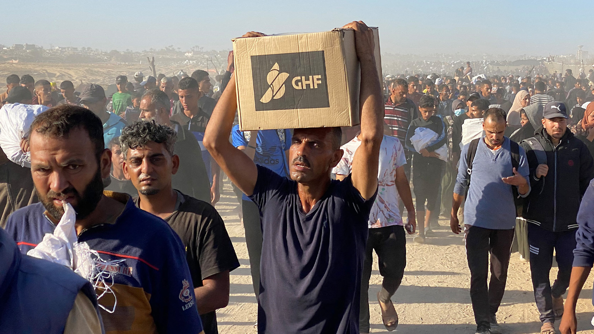 Chaos continues at aid distribution points across Gaza