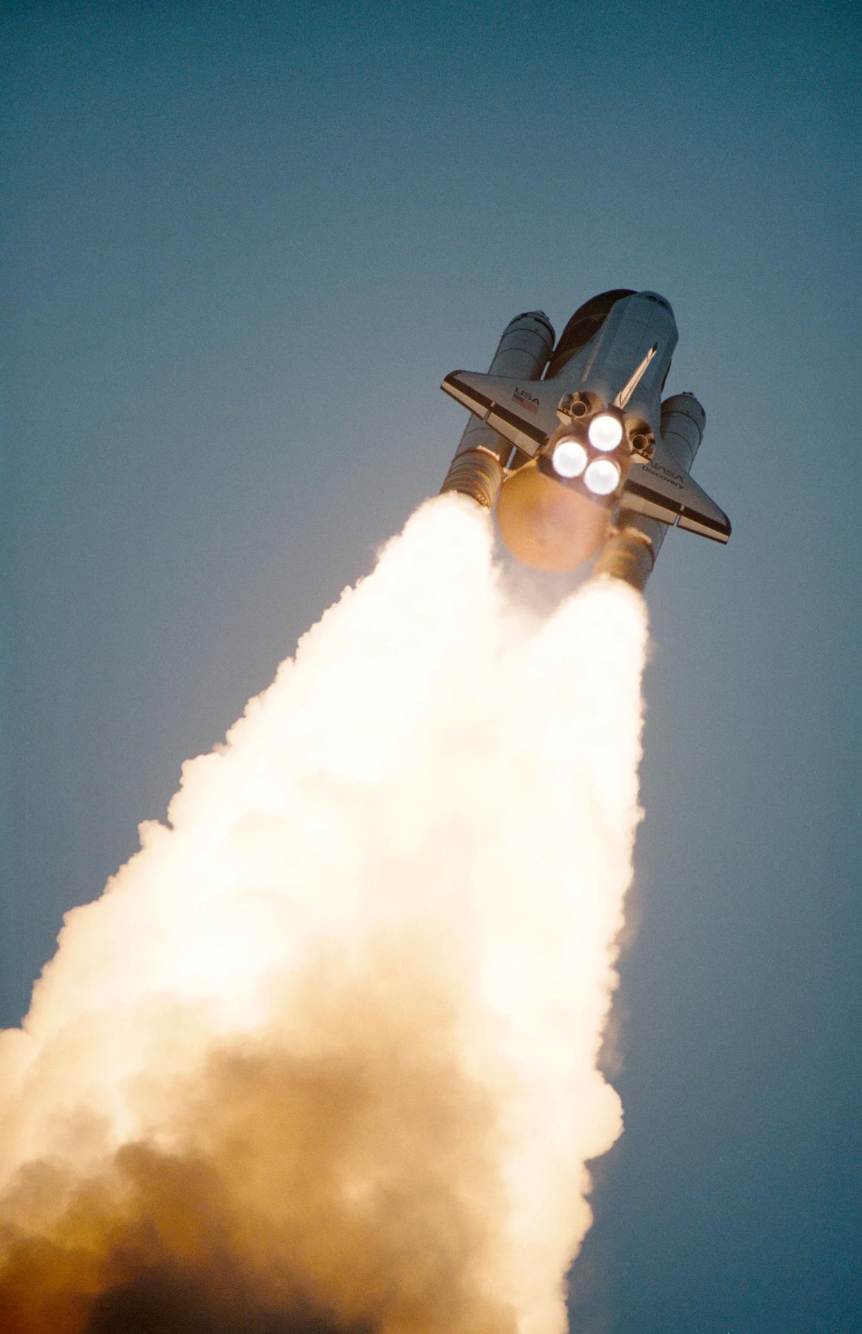 Space Shuttle Discovery Lifts Off