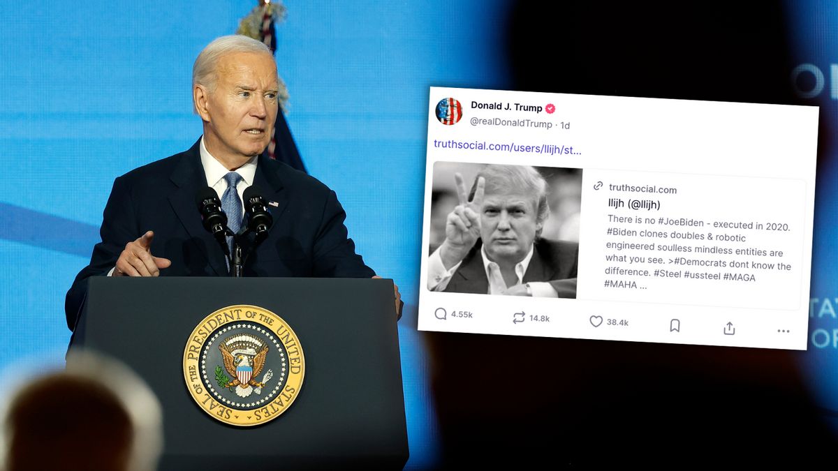 Yes, Trump re-shared post claiming Biden was executed in 2020 and replaced by clones