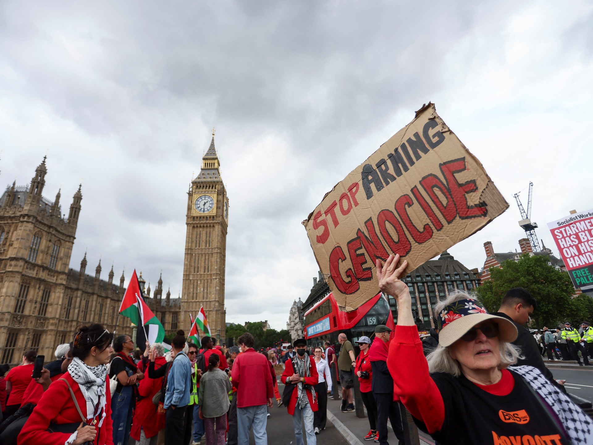 Pro-Palestine protesters in UK call for Israel arms embargo, sanctions
