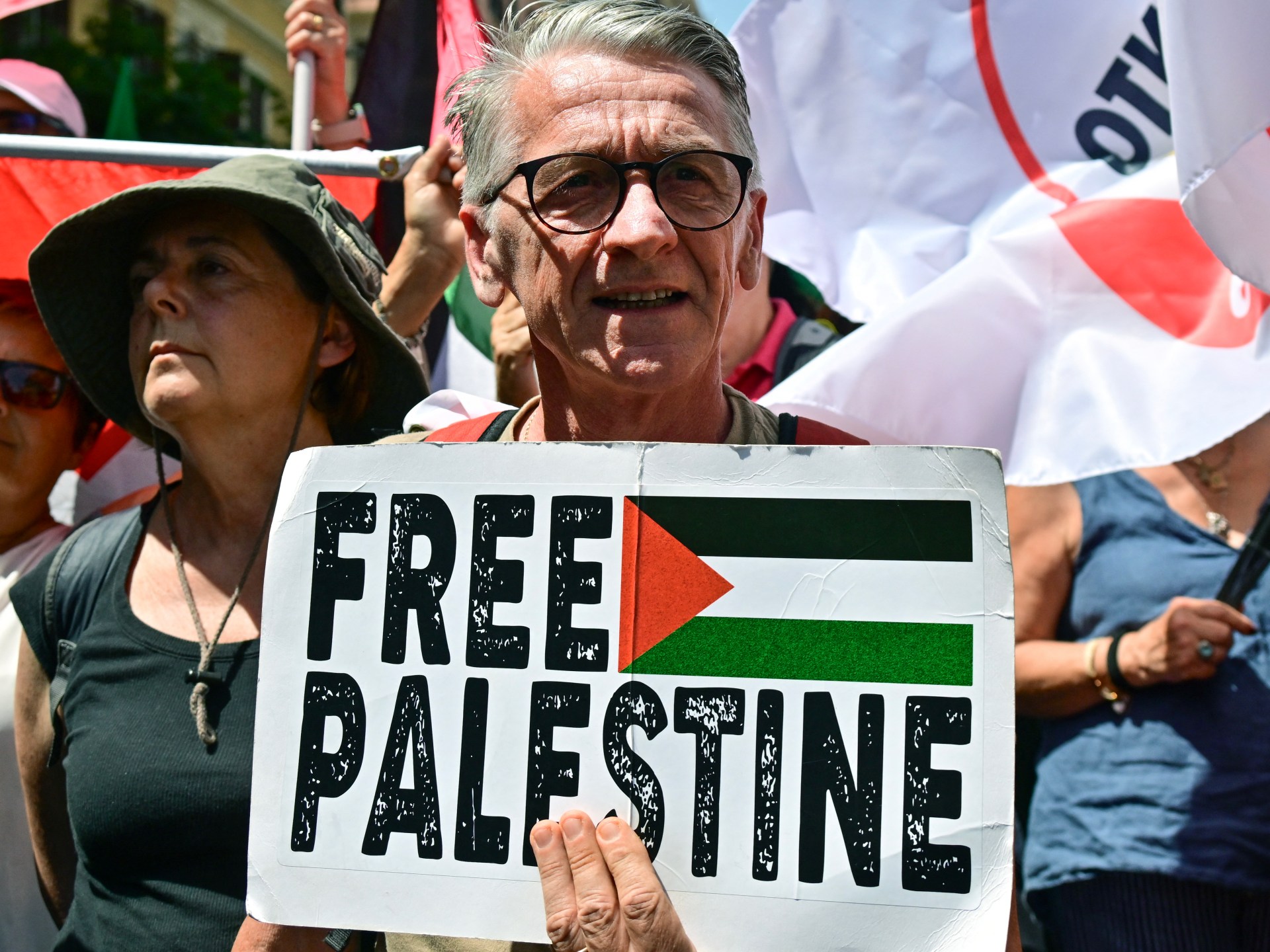 Protesters in Italy’s Rome demand end to Israel’s war on Gaza