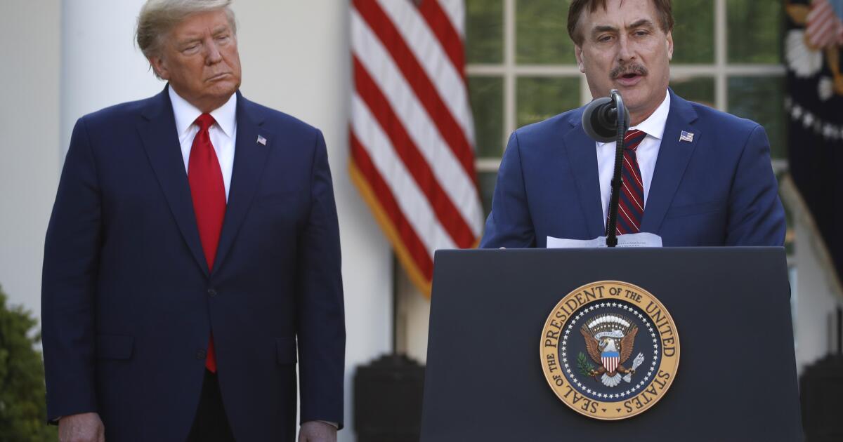 Abcarian: Did the MyPillow guy, clinging to the Big Lie, defame a Dominion exec?
