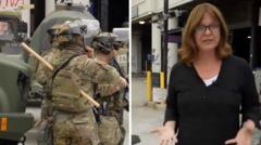 BBC on the ground as National Guard set up in Los Angeles