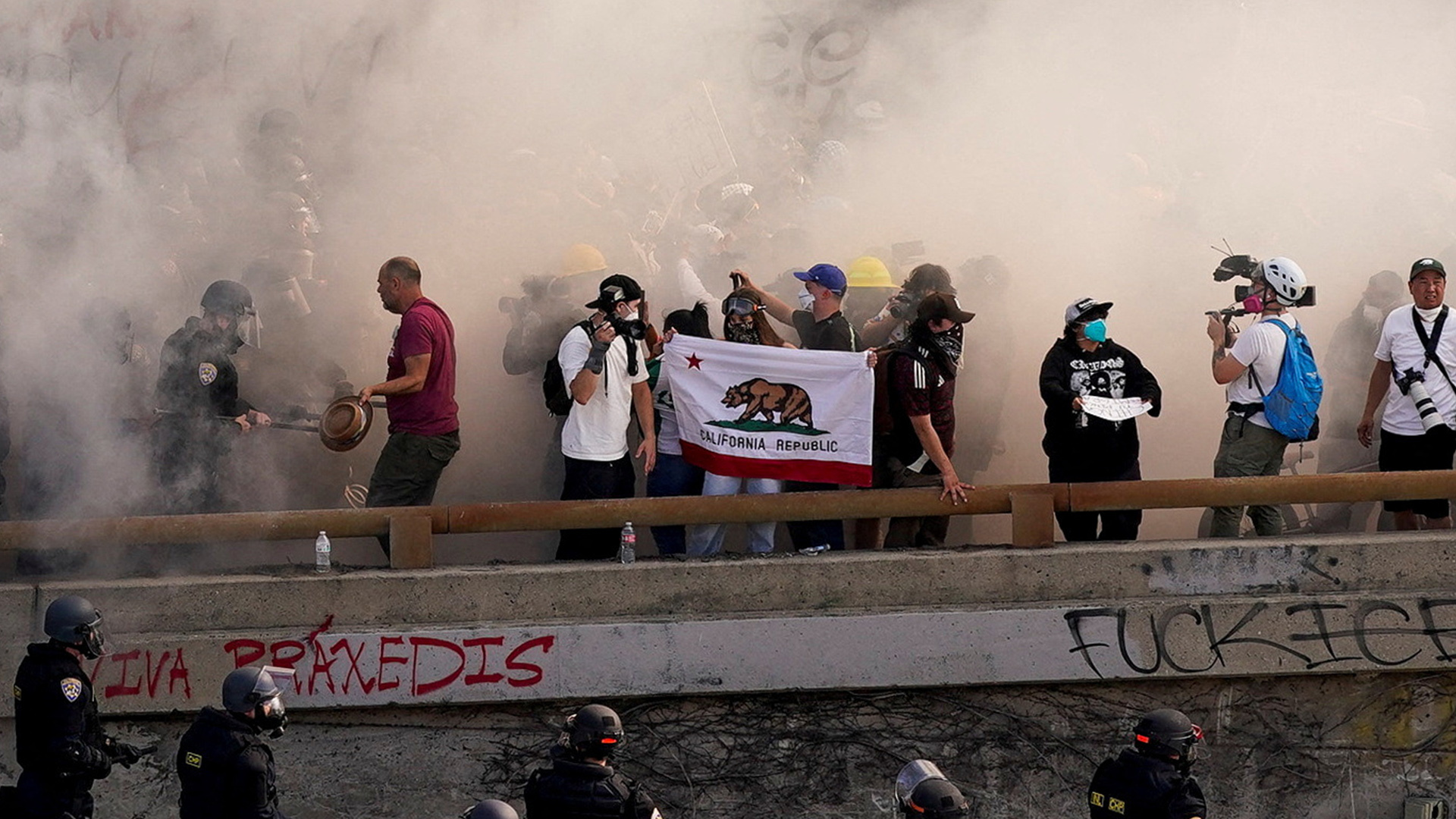 Why are people protesting in Los Angeles?