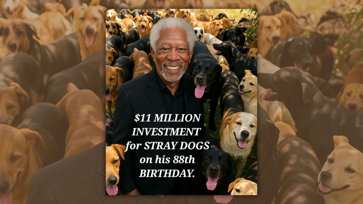 Morgan Freeman pledged $11M to build a dog sanctuary on his 88th birthday?