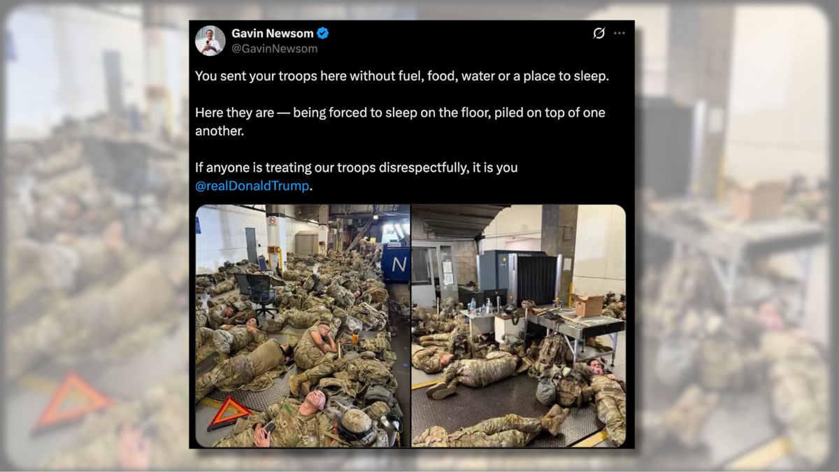 What we know about photos showing soldiers sleeping on floor during LA protests