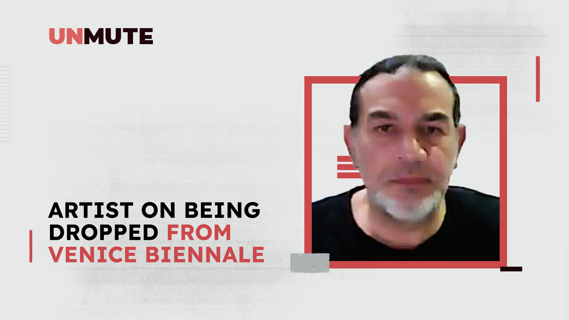 Artist talks about being dropped from Venice Biennale