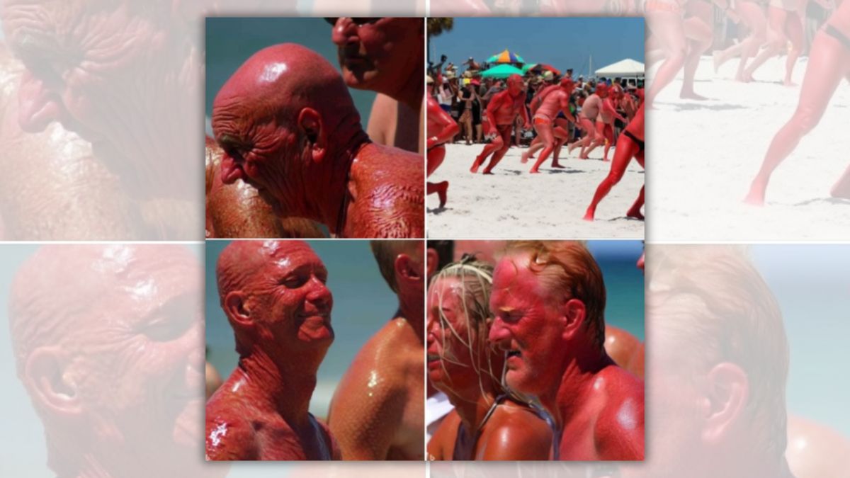 Real photos of ‘sunburn competition in New Orleans’?