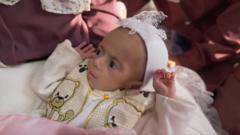 A frail cry and relief: Malnourished baby Siwar evacuated from Gaza