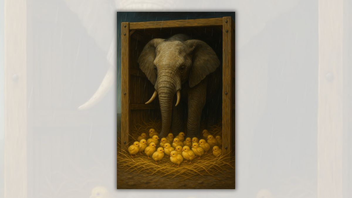 Elephants don’t have to fly surrounded by chicks to stop them from moving?