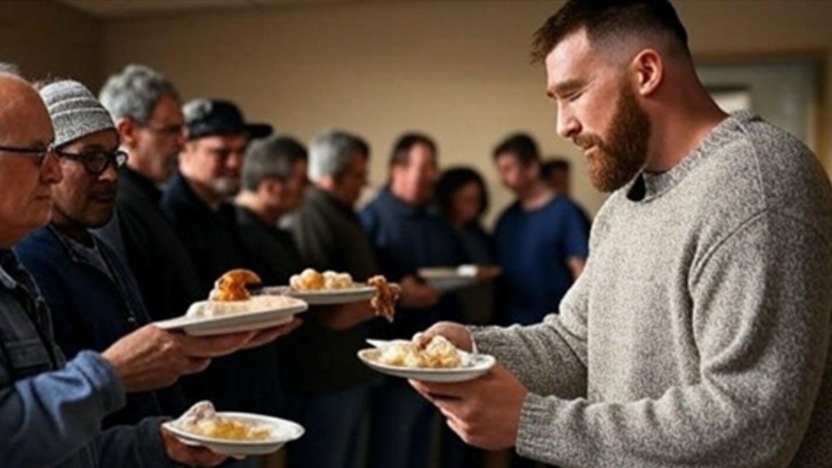 Travis Kelce bought tiny diner from college days to feed homeless people?