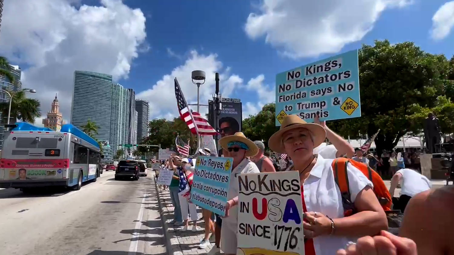 Thousands gather in cities across the country for ‘No Kings’ rallies