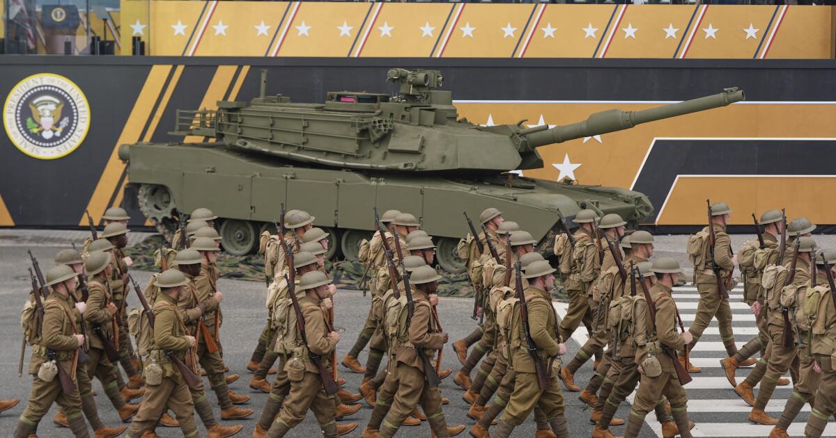 Trump military parade marks Army’s 250th anniversary amid nationwide ‘No Kings’ protests