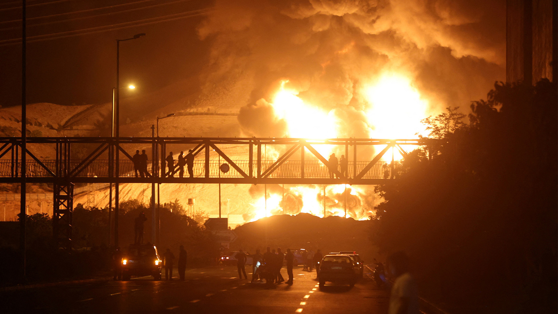 Huge oil depot fire rages in Tehran after Israeli strike