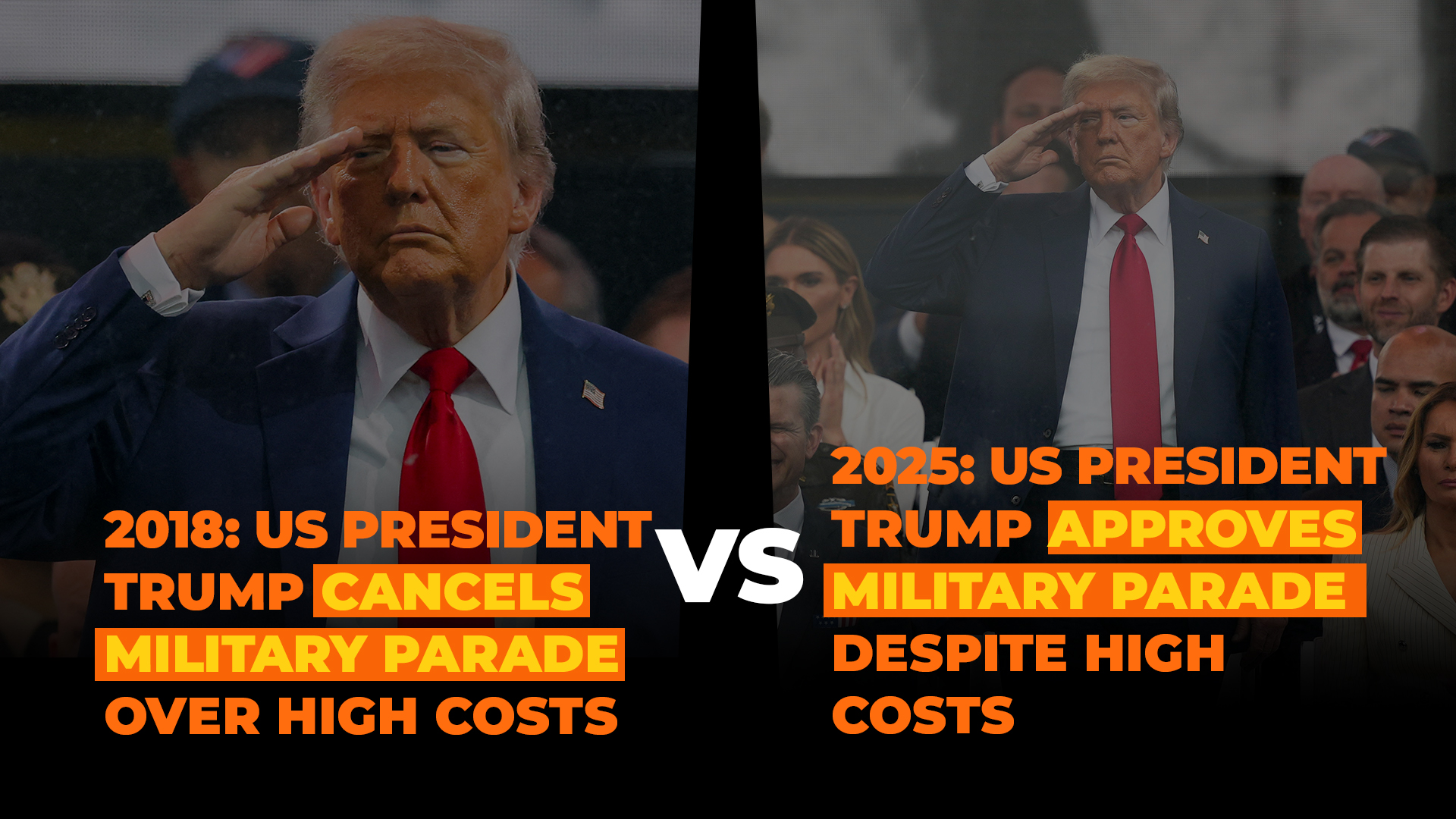 Trump’s changing opinion on military parades costs
