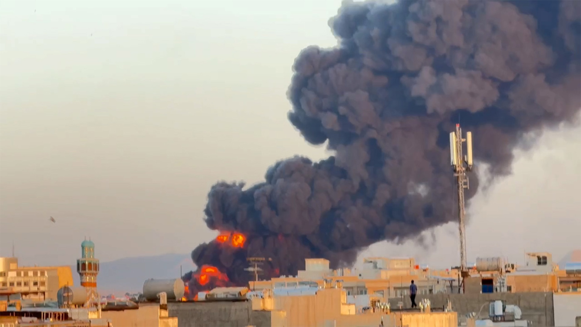 Israeli air attack on Mashhad airport in Iran
