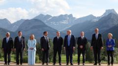Watch: A trade deal, a family photo and the Middle East – Trump’s short G7
