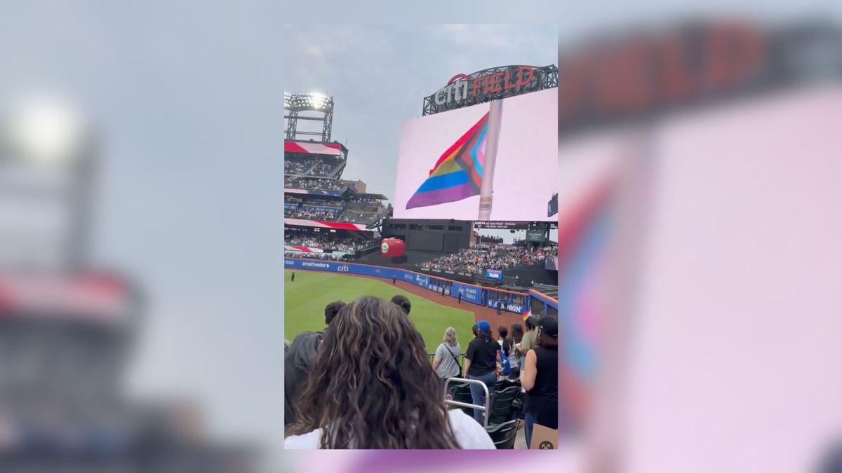 New York Mets replaced US flag with Pride flag during national anthem?