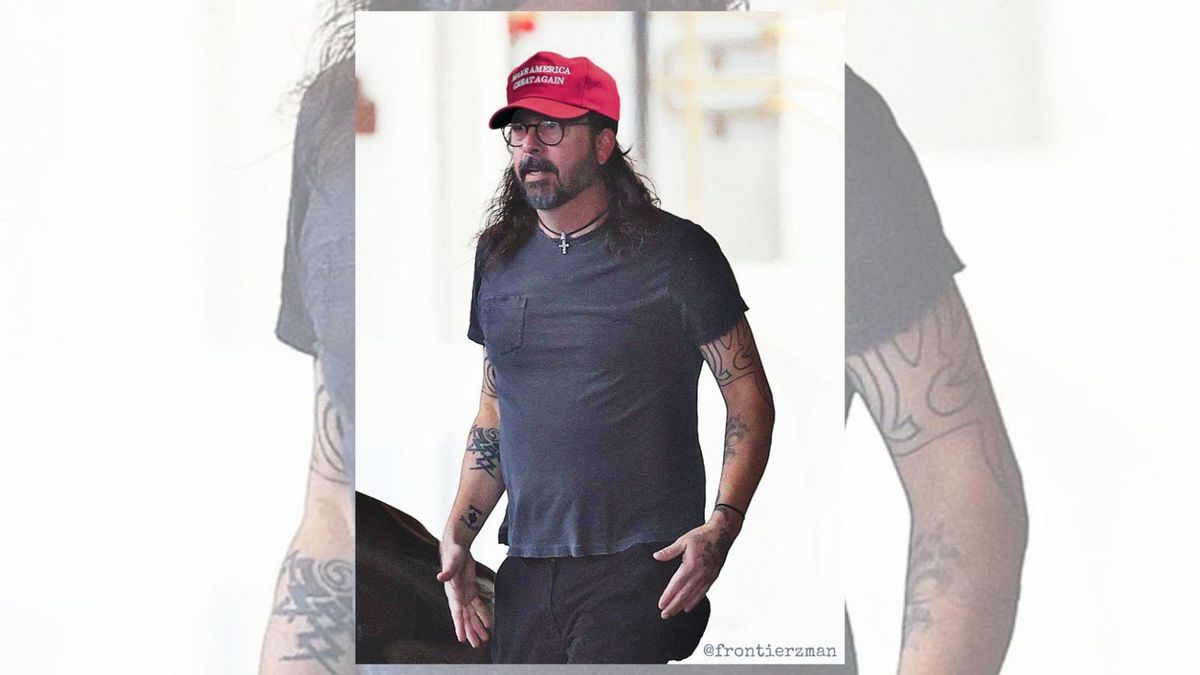 Real Photo of Dave Grohl Wearing a MAGA Hat?