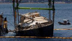 Sunken Bayesian superyacht raised from seabed near Sicily